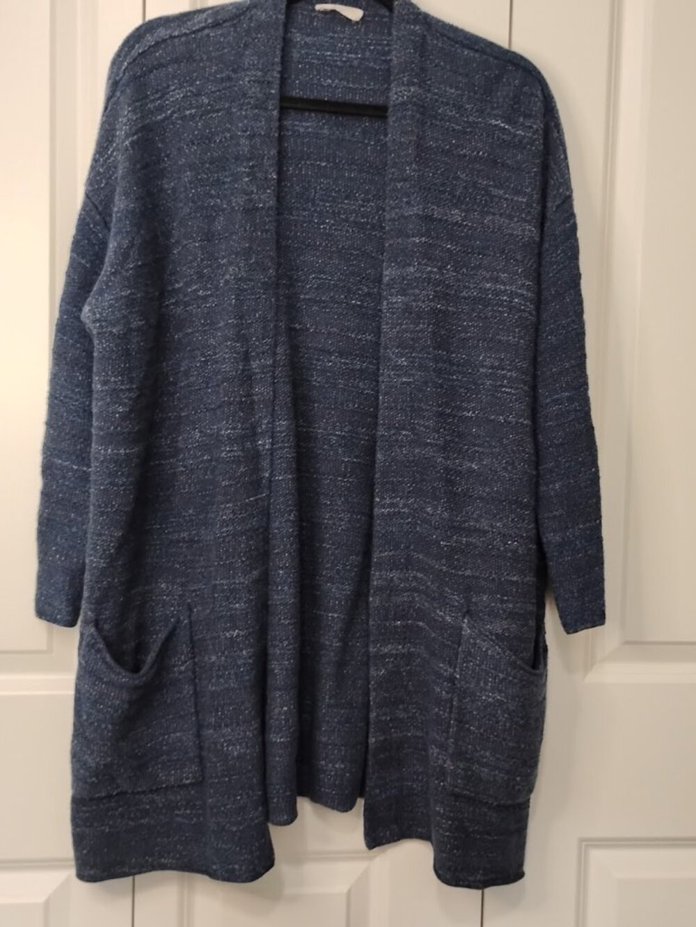 Eileen Fisher Women's Black Long Sleeve Open Front Cardigan Sweater One Size